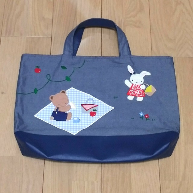 贅沢屋の familiar - familiar デニムバッグ レッスンバッグ 贅沢屋の familiar - familiar デニムバッグ レッスンバッグ