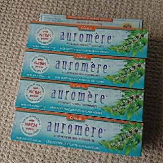 オーロメア(auromere)のauromere オーロメア 歯みがき粉 4本  ニームパウダー配合(歯磨き粉)