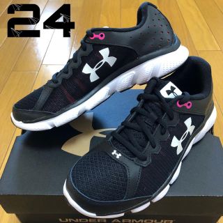 アンダーアーマー(UNDER ARMOUR)の★新品 米国ブランド Under Armour スニーカー 24 ブラック(スニーカー)