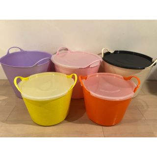 tubtrugs★タブトラッグス・蓋付きSサイズバケツ2個& Mサイズバケツ3個(バスケット/かご)