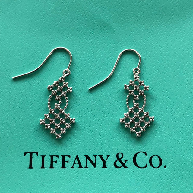 超美品❤Tiffany&Co.❤フリンジ トライアングル ピアス❤18KWG