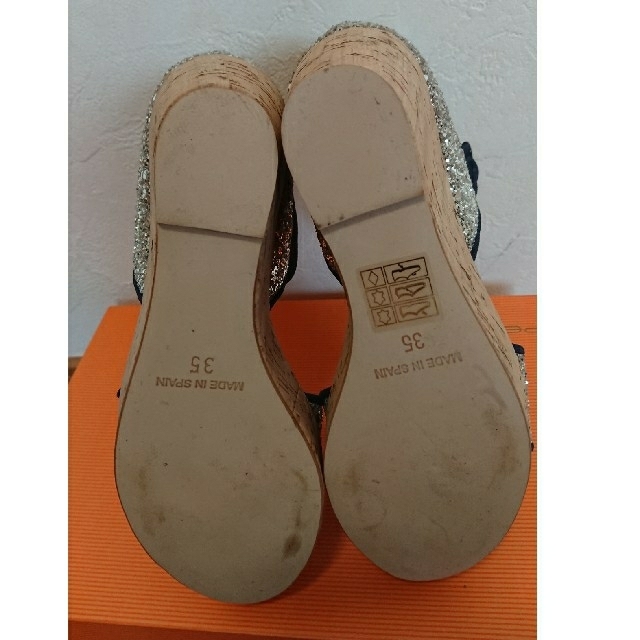 PELLICO(ペリーコ)のPELLICO SUNNY グリッターウェッジサンダル ペリーコ  35 レディースの靴/シューズ(サンダル)の商品写真