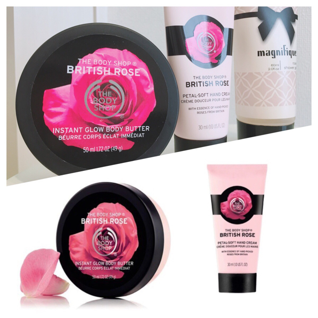 THE BODY SHOP(ザボディショップ)の【大特価】ブリティッシュローズ ハンドクリーム& ボディバター&ボディソープ コスメ/美容のボディケア(ハンドクリーム)の商品写真