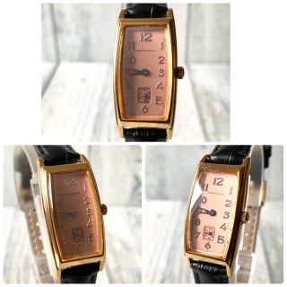 【美品】HAMILTON ハミルトン 腕時計 アードモア スモセコ ピンク
