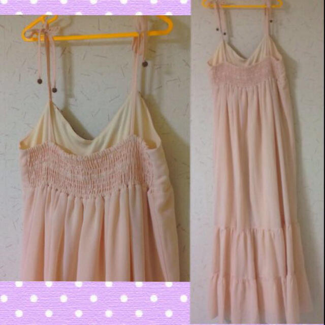 ANOTHER EDITION(アナザーエディション)のピンクベージュのドレス♡ レディースのフォーマル/ドレス(ロングドレス)の商品写真