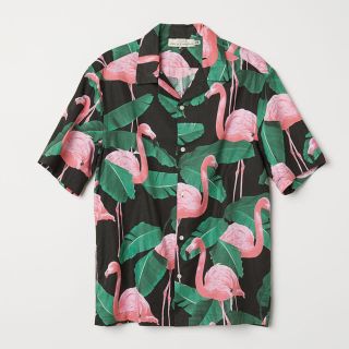 エイチアンドエム(H&M)のH&M フラミンゴコットンシャツ(シャツ)