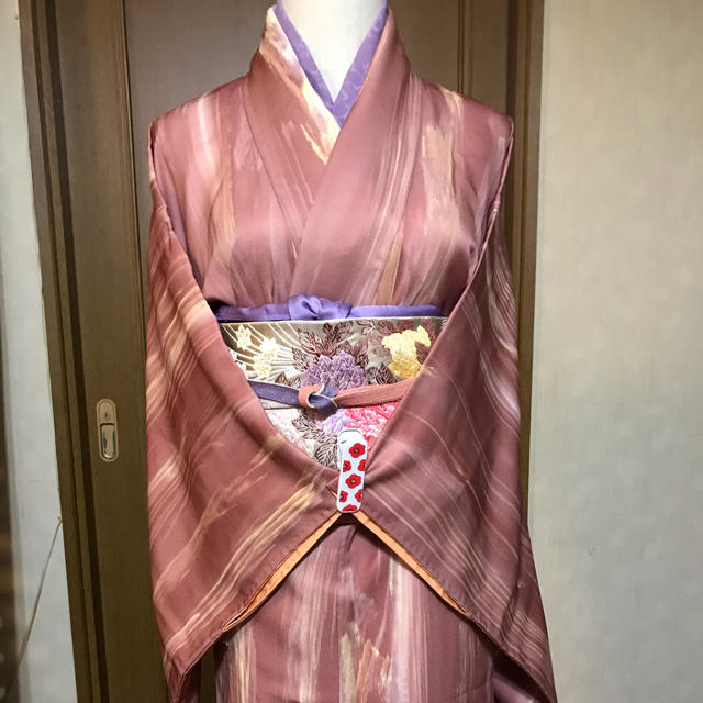 正絹 変わり小紋 刷毛目木目調柄の通販 by shop アメリア|ラクマ