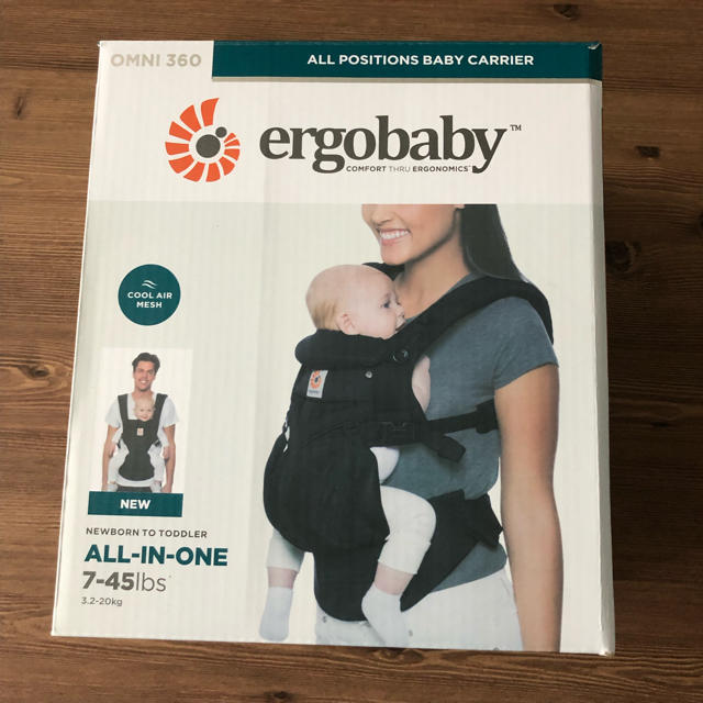 Ergobaby(エルゴベビー)の【アウトレット】エルゴ クールエアメッシュ オムニ360 ブラック キッズ/ベビー/マタニティの外出/移動用品(抱っこひも/おんぶひも)の商品写真