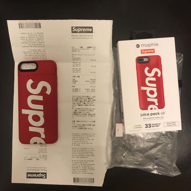 Supreme(シュプリーム)のsupreme確実正規mophieiphone7.8plusケース赤シュプリーム スマホ/家電/カメラのスマホアクセサリー(iPhoneケース)の商品写真