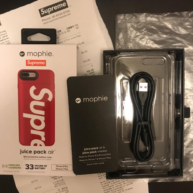 Supreme(シュプリーム)のsupreme確実正規mophieiphone7.8plusケース赤シュプリーム スマホ/家電/カメラのスマホアクセサリー(iPhoneケース)の商品写真