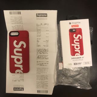 シュプリーム(Supreme)のsupreme確実正規mophieiphone7.8plusケース赤シュプリーム(iPhoneケース)