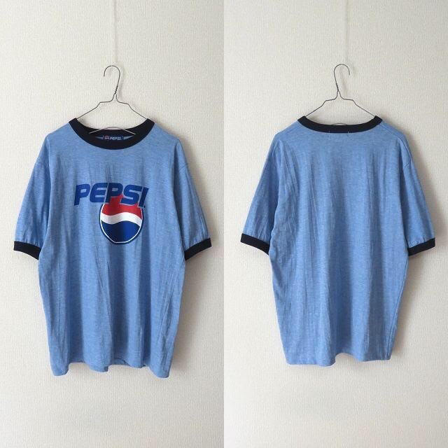 Santa Monica(サンタモニカ)の90s PEPSI リンガー tシャツ ブルー 古着 レディース vintage レディースのトップス(Tシャツ(半袖/袖なし))の商品写真