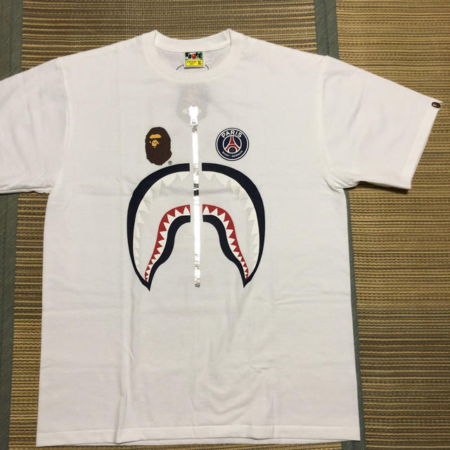 APE BAPE PSG tシャツ tee コラボ paris shark XL