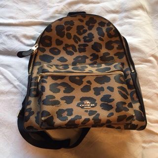 《超美品》coach レオパード　リュック