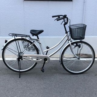 26インチ  ママチャリ  シルバー  美品  オススメ商品！(自転車本体)