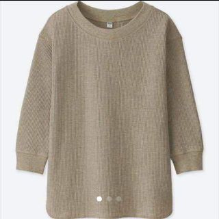 ユニクロ(UNIQLO)の専用です。ユニクロ。ワッフルクルーネックT。Lサイズ(Tシャツ(長袖/七分))