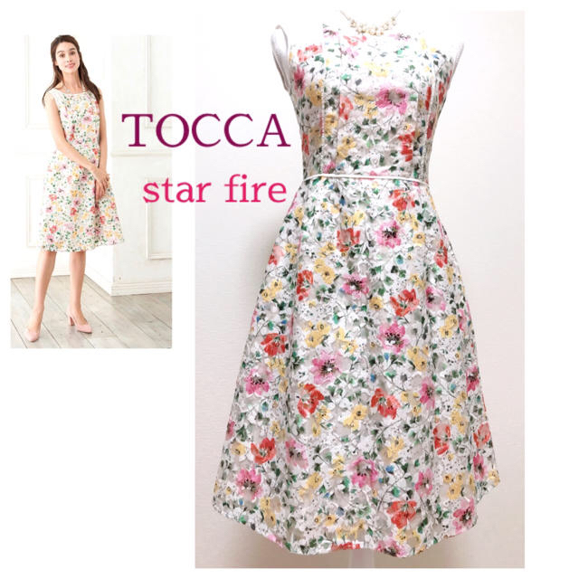 TOCCA(トッカ)のTOCCA❀*華やぎのフラワー✨トッカの極上のお刺繍ワンピース💕✨ レディースのワンピース(ひざ丈ワンピース)の商品写真