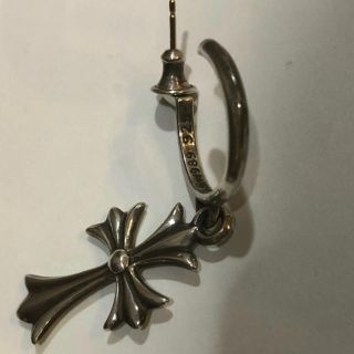 クロムハーツ(Chrome Hearts)のChrome Hearts クロムハーツ タイニーCHクロス フープピアス(ピアス(片耳用))