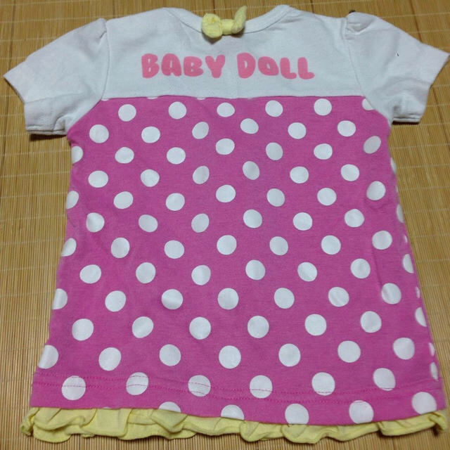 BABYDOLL(ベビードール)のピンクドットTシャツ キッズ/ベビー/マタニティのキッズ服女の子用(90cm~)(Tシャツ/カットソー)の商品写真