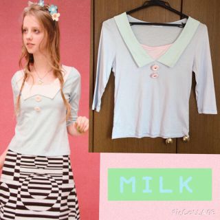 ミルク(MILK)のMILK❤️twoボタントップス送料込(カットソー(長袖/七分))