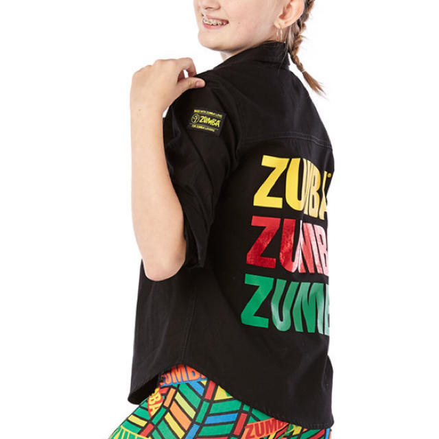 Zumba(ズンバ)のzumba シャツ ジュニア 黒 黄色 赤 緑 ズンバウェア  レディースのトップス(シャツ/ブラウス(長袖/七分))の商品写真