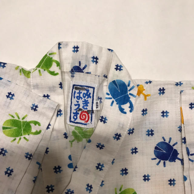 mikihouse(ミキハウス)のミキハウス 甚平 カブトムシ クワガタ✨ キッズ/ベビー/マタニティのキッズ服男の子用(90cm~)(甚平/浴衣)の商品写真