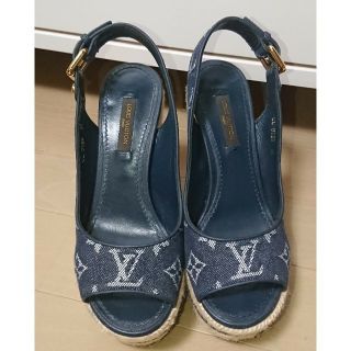 ルイヴィトン(LOUIS VUITTON)のkarinさまご専用【美品】ヴィトン デニムサンダル(保存袋付)        (サンダル)