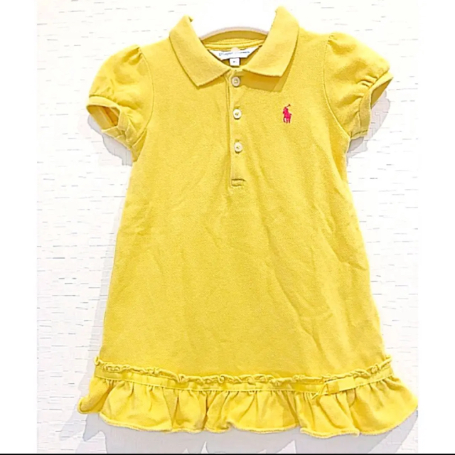 Ralph Lauren(ラルフローレン)のRalph Lauren ラルフローレン 1P 半袖 ワンピース 80 イエロー キッズ/ベビー/マタニティのベビー服(~85cm)(ワンピース)の商品写真