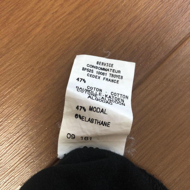PETIT BATEAU(プチバトー)のプチバトー 襟付きシャツ&カットソー 黒 14ans 2枚セット レディースのトップス(Tシャツ(半袖/袖なし))の商品写真