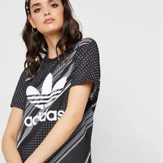 アディダス(adidas)のアディダス オリジナルス  レディース Tシャツ OT DV2614 黒(Tシャツ(半袖/袖なし))