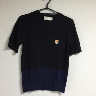 メゾンキツネ(MAISON KITSUNE')の☆9/1までアヤランさま専用☆メゾンキツネ  半袖バイカラーニット(ニット/セーター)