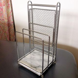 【キッチン用品】大理石 まな板&包丁立て(収納/キッチン雑貨)