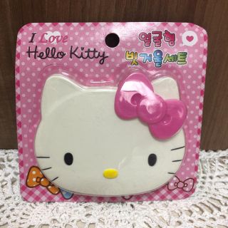 ハローキティ(ハローキティ)の【新品・未使用】ハローキティ❤︎ミラー&くし❤︎(ミラー)