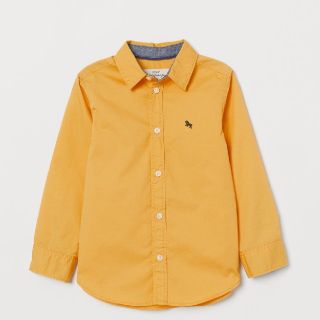 エイチアンドエム(H&M)の新品　H&M　コットンシャツ　マスタードイエロー(ブラウス)