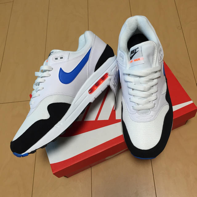 新品 エアマックス 1 ホワイト ブルー オレンジ 28.0 airmax