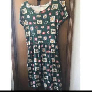 キャスキッドソン(Cath Kidston)のCath Kidston Dress キャスキッドソン 時計柄ワンピ 春物 新品(ひざ丈ワンピース)