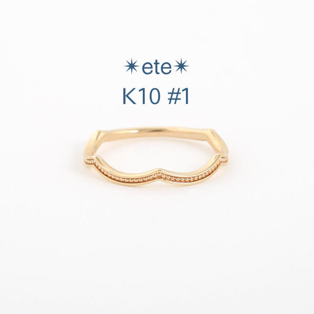 ete(エテ)のete エテ K10 ピンキー リング ＃1 レディースのアクセサリー(リング(指輪))の商品写真