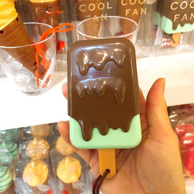 楽天カード分割】 チョコミントアイスクリーム アイスキャンディ扇風機 チョコミントアイスクリーム、アイスキャンディ扇風機