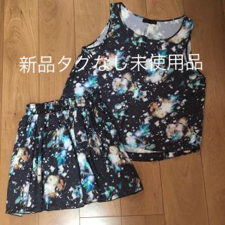 ジーナシス(JEANASIS)の新品★JEANASIS(ジーナシス)★宇宙柄 セットアップ ★ノースリーブ(セット/コーデ)