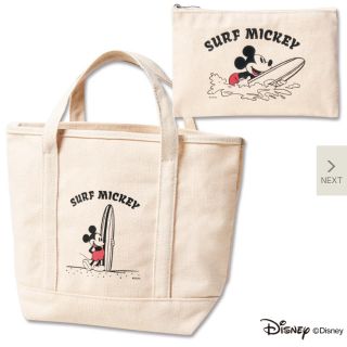 ディズニー(Disney)のmini9月号付録 ミッキートート&ポーチ(トートバッグ)