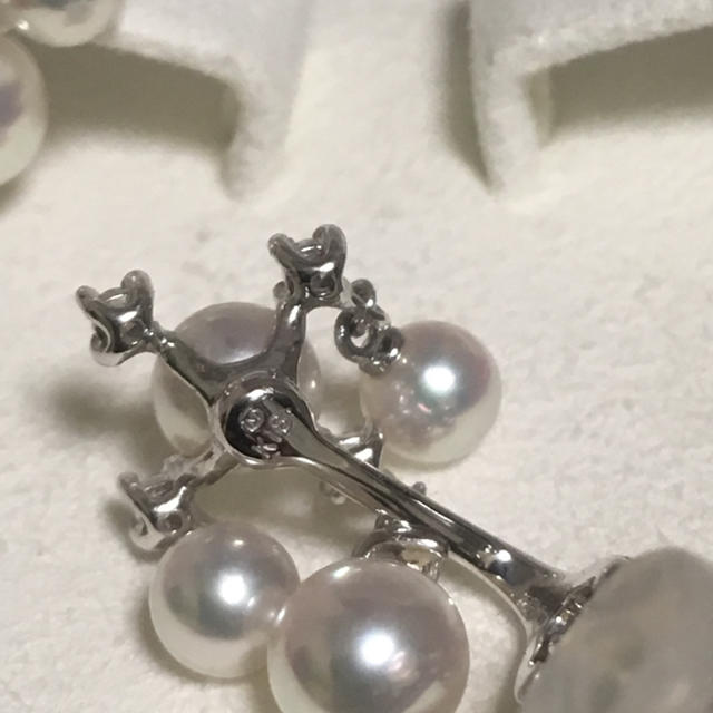 MIKIMOTO(ミキモト)の【ご専用】とても可愛いパールイヤリング❣️ミキモト  ダイヤ付き k18 レディースのアクセサリー(イヤリング)の商品写真