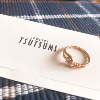 ジュエリーツツミ(JEWELRY TSUTSUMI)のジュエリーツツミ美品ピンクゴールドダイアモンドリング(リング(指輪))