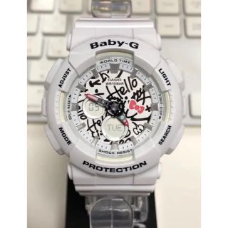 ベビージー(Baby-G)のG-SHOCK/baby-G/限定/BA-120KT/コラボ/ハローキティ/美品(腕時計)