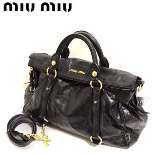 ミュウミュウ(miumiu)の美品 ミュウミュウ 2way bag(ハンドバッグ)