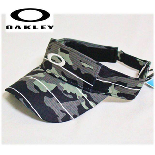 オークリー(Oakley)の《オークリー》新品 ゼビオグループ限定 サンバイザー 黒 カモフラ 紫外線防止(サンバイザー)