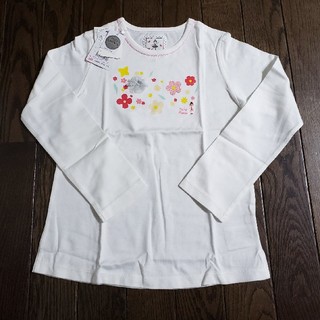 ミキハウス(mikihouse)の新品　ミキハウス　りーなちゃん　長袖　スワロフスキー　Tシャツ　130(Tシャツ/カットソー)