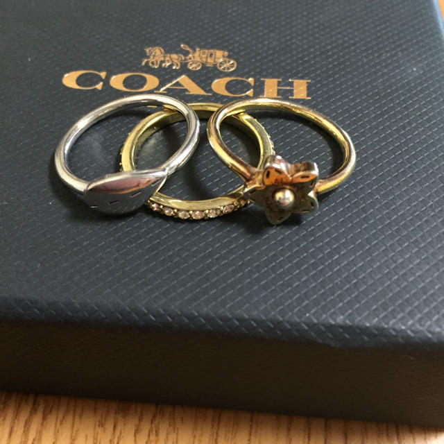 COACH(コーチ)の✳︎R2様専用✳︎coach☆コーチ ３連リング 箱無し レディースのアクセサリー(リング(指輪))の商品写真