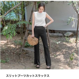 スタイルナンダ(STYLENANDA)のスリットブーツカットスラックス(カジュアルパンツ)