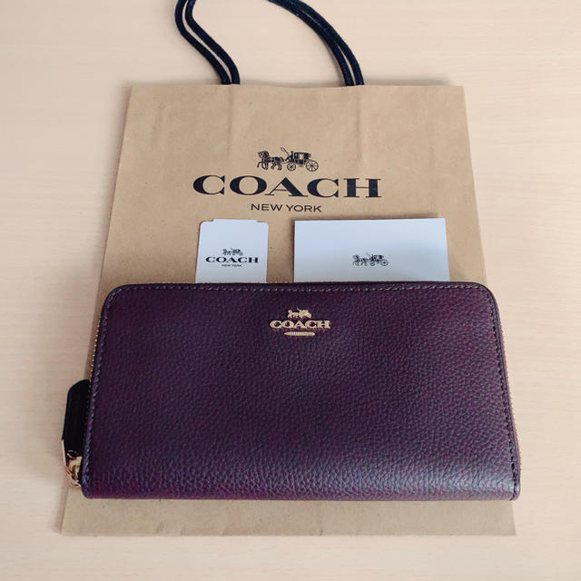 ファッション小物【新品】最新作★ COACH 長財布 ブラッドレッド