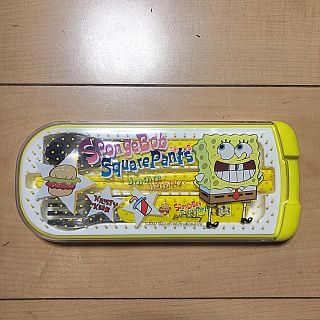 スポンジボブ☆ランチグッズ トリムセット☆スプーン・箸・フォーク3点 ...